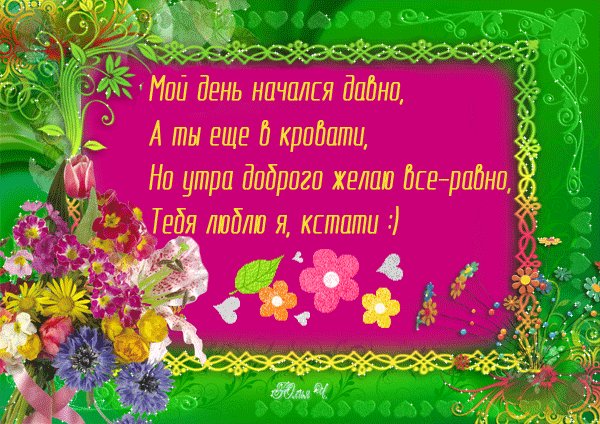 Утра доброго любимой. Доброе утро. Желаю доброго утра. Нежно солнышко щекочет твои глазки, щечки, губки. После грез, мечтаний ночи поскорей вставай, голубка. Утра доброго любимой. Доброе утро. Желаю доброго утра. Нежно солнышко щекочет твои глазки, щечки, губки. После грез, мечтаний ночи поскорей вставай, голубка.