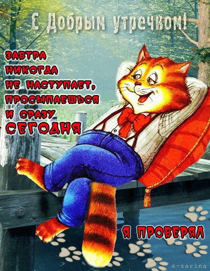 С добрым утречком. Доброе утро. Завтра никогда не наступает. Просыпаешься — и снова сегодня. Симпатичный кот философствует расслабившись под лучами утреннего солнца. С добрым утречком. Доброе утро. Завтра никогда не наступает. Просыпаешься — и снова сегодня. Симпатичный кот философствует расслабившись под лучами утреннего солнца.