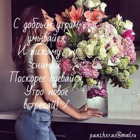 Анимированная открытка С добрым утром, умывайся, И пижаму ты снимай. Поскорее одевайся, Утро новое встречай! Анимированная открытка С добрым утром, умывайся, И пижаму ты снимай. Поскорее одевайся, Утро новое встречай!