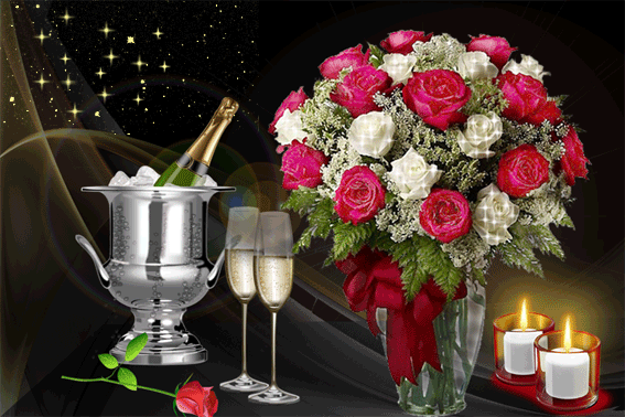 Добрый вечер день рождения. Добрый вечер красивые букеты. Добрый вечер букет цветов. Цветы и шампанское. Добрый вечер букет роз.