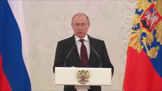 Поздравление с юбилеем от В. В. Путина. [Президент РФ Владимир Путин поздравляет]