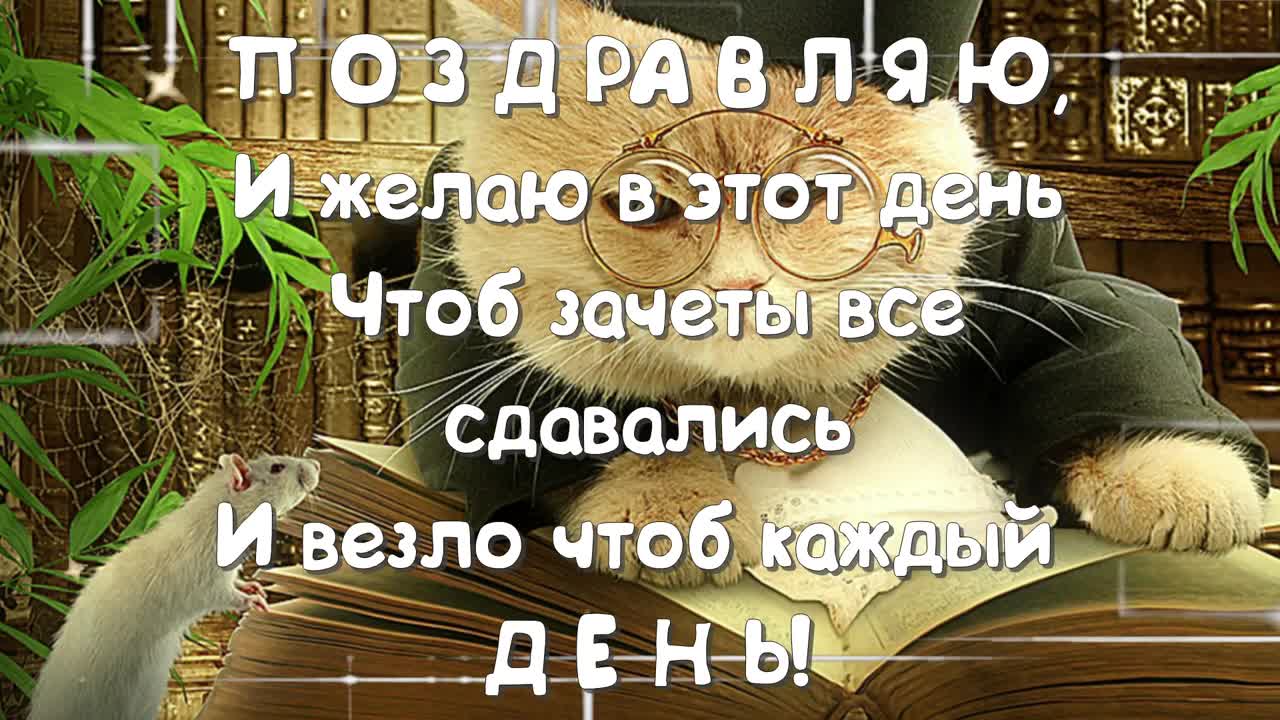 С днем СТУДЕНТА! Международный день студента 25 января Музыкальное Поздравление. Прикольные пожелания. [День студентов видео-поздравления]