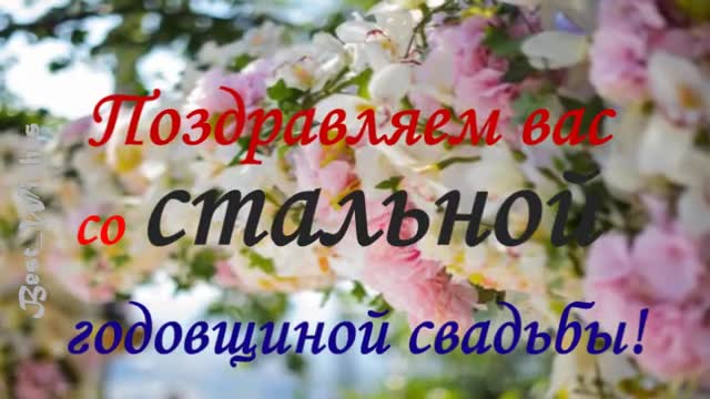 11 Лет Свадьбы Поздравление со Стальной Свадьбой с годовщиной, Красивая Прикольная открытка. [Годовщина свадьбы Юбилей бракосочетания по годам названия музыкальные поздравления]