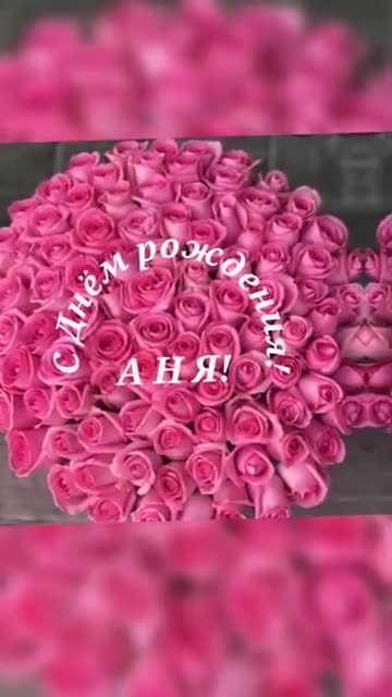 С Днем рождения, Аня!!! Много роз. [Анна, с днем рождения]