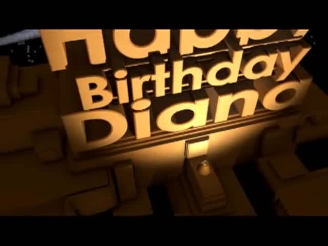 Happy Birthday Diana. [Диана, с днем рождения. Видеооткрытка]
