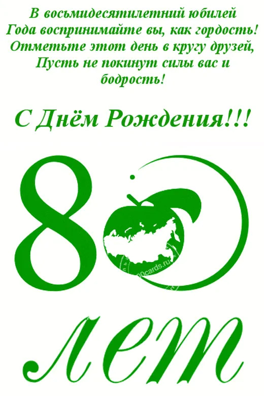Открытка дедушке 80 лет
