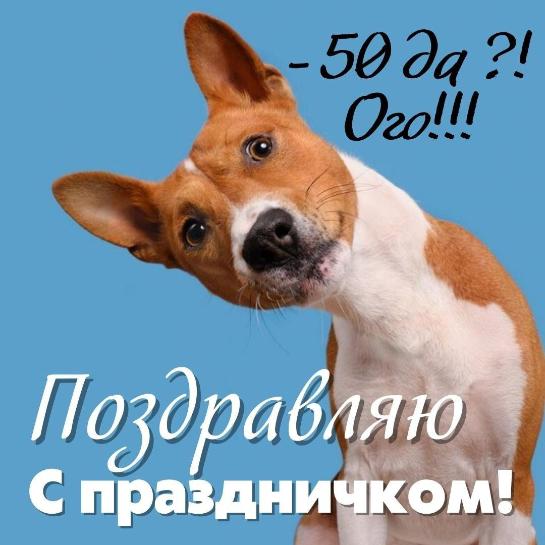 Красивая поздравительная открытка с 50 летием мужчине