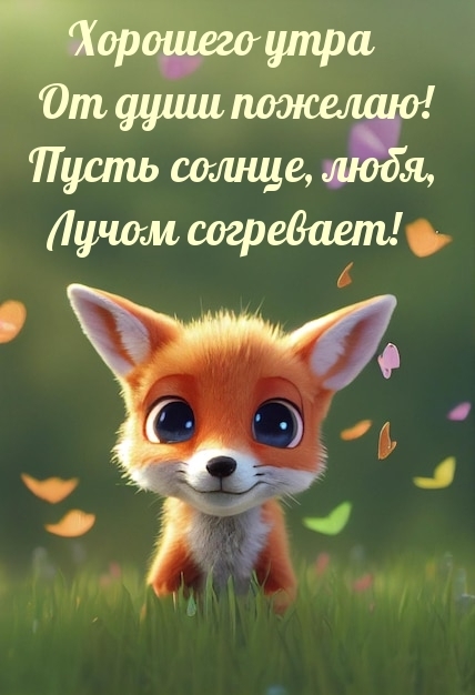 Хорошего утра от души пожелаю! Пусть солнце, любя