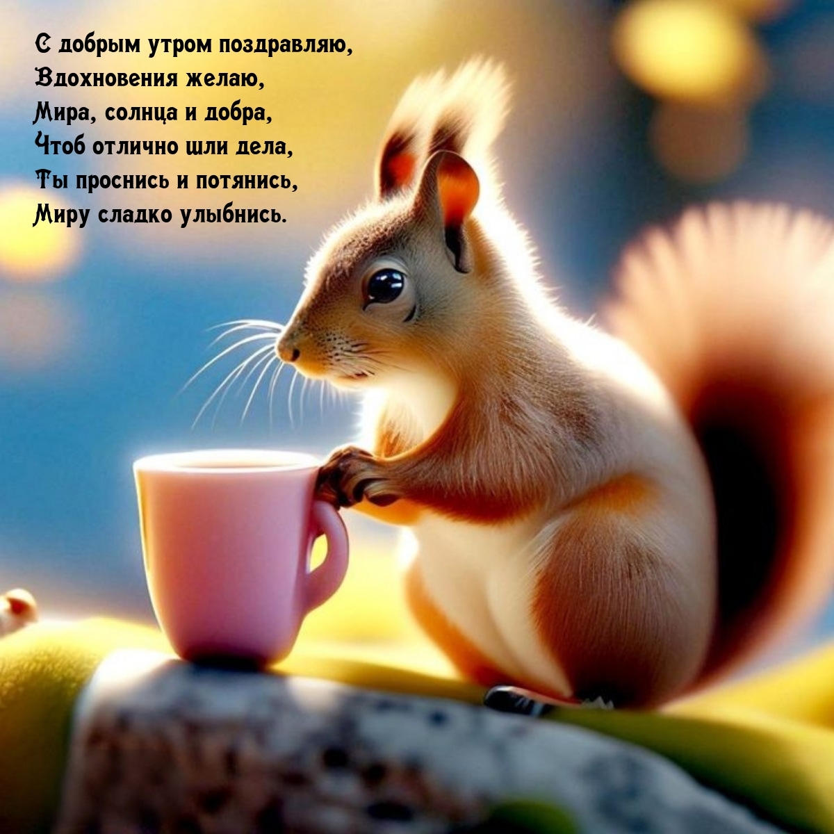 С добрым утром поздравляю, вдохновения желаю