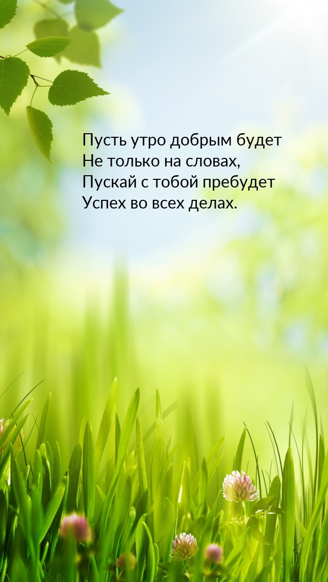 Пусть утро добрым будет не только на словах
