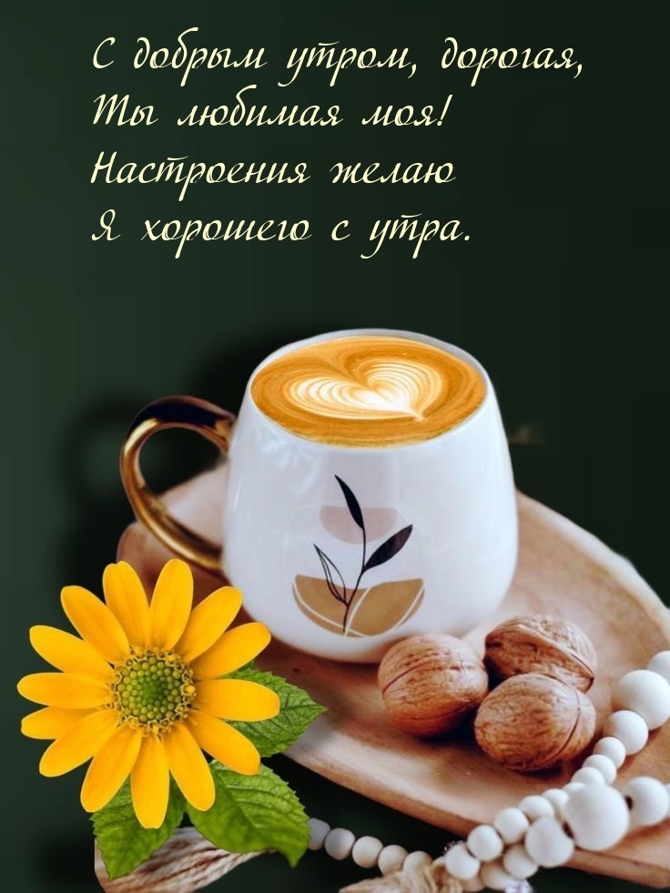 С добрым утром, дорогая, ты любимая моя! Настроения желаю