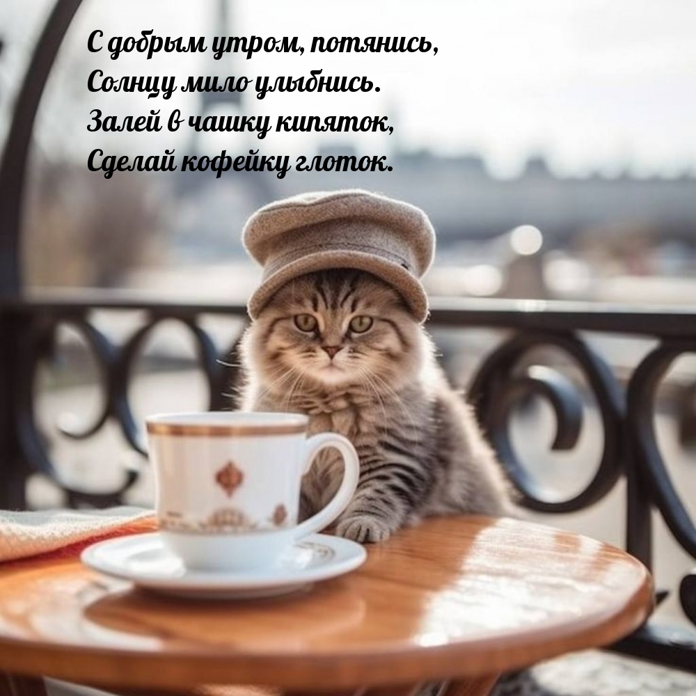 С добрым утром, потянись, солнцу мило улыбнись.