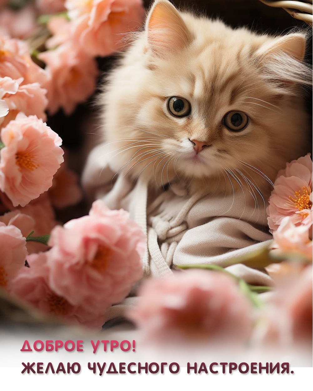 Доброе утро! Желаю чудесного настроения.