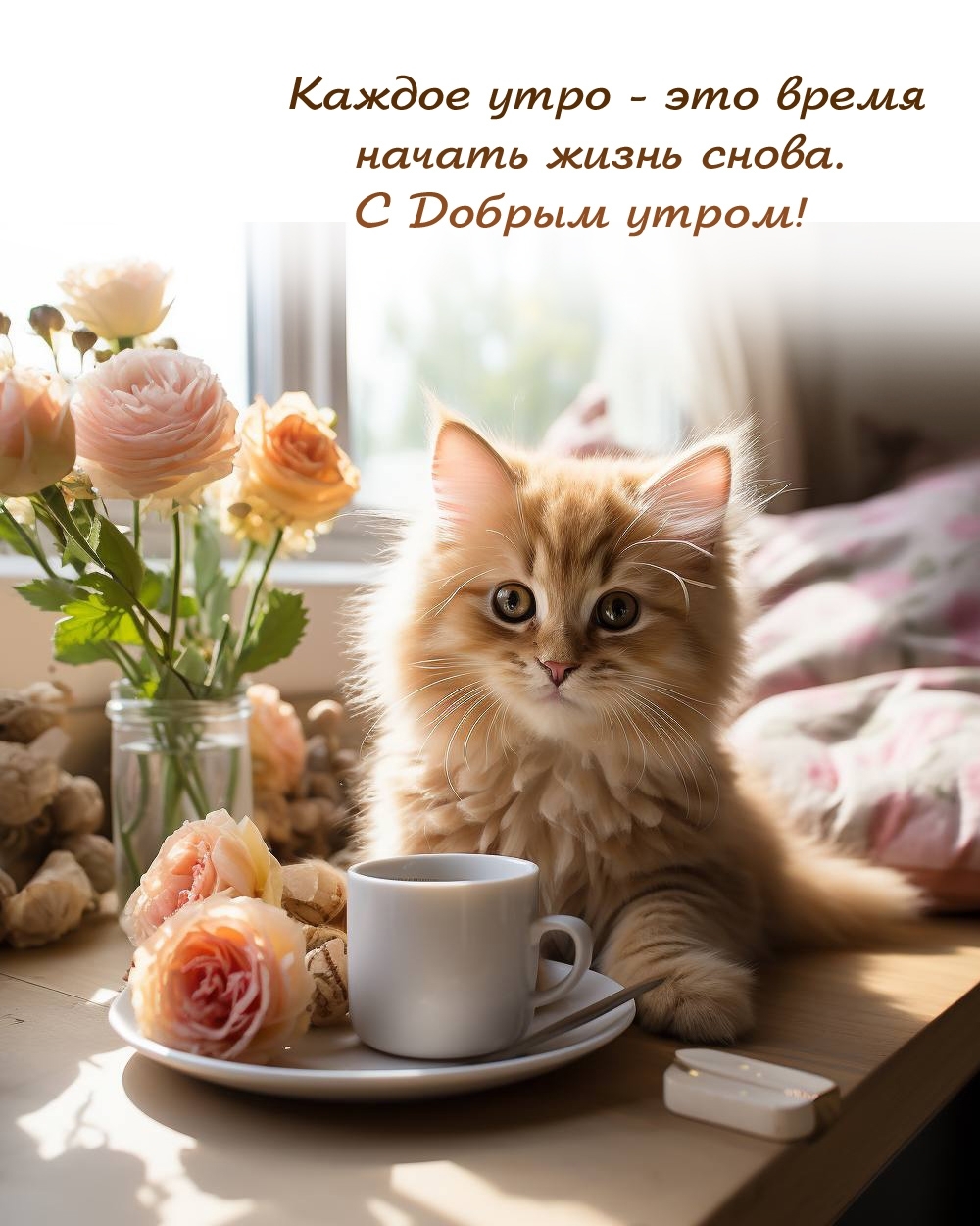 Каждое утро - это время начать жизнь снова. С Добрым утром!