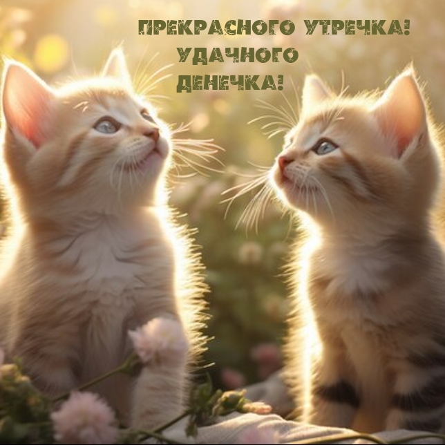 Прекрасного утречка! Удачного денечка!