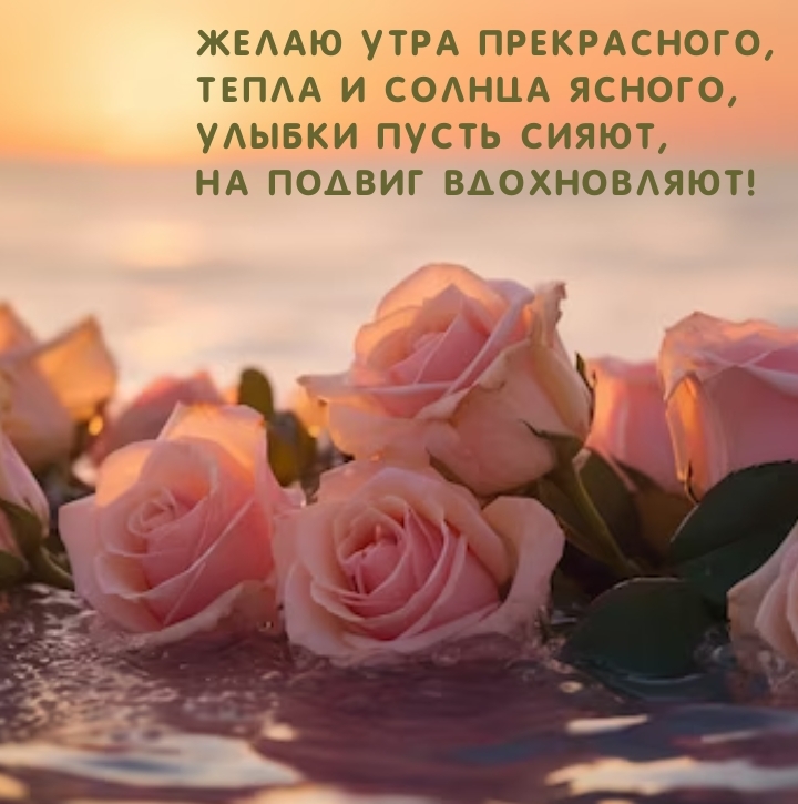 Желаю утра прекрасного, тепла и солнца ясного