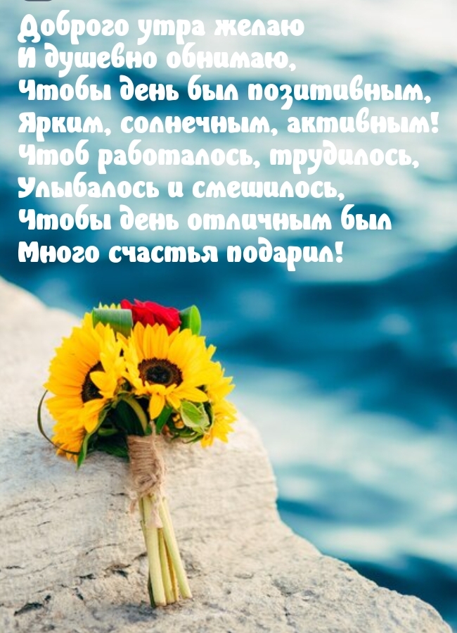 Доброго утра желаю и душевно обнимаю, чтобы день был позитивным