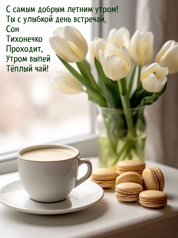 С самым добрым летним утром! Ты с улыбкой день встречай