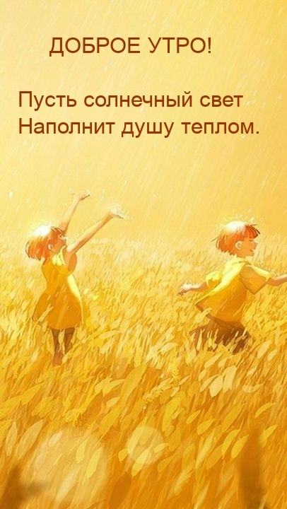 Доброе утро! Пусть солнечный свет наполнит душу теплом.