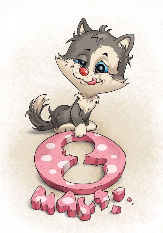 Кошка ест колбасу на 8 марта. Кошка ест колбасу на 8 марта.