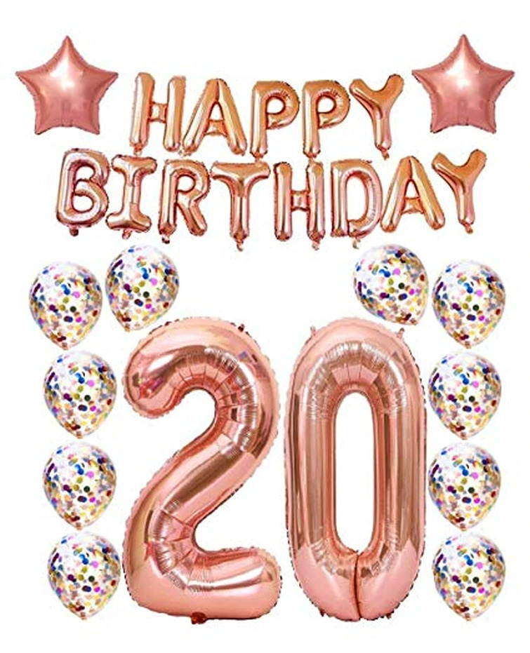 Открытка на юбилей 20 лет. Happy berthday.