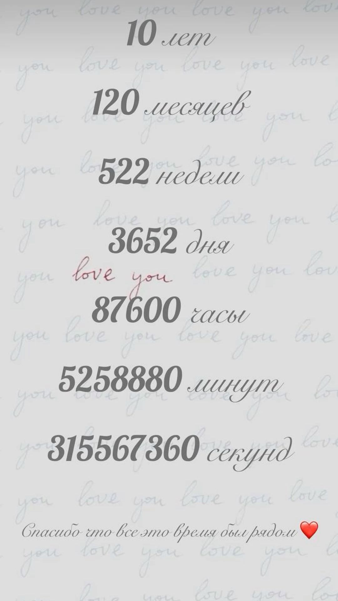 Годовщина свадьбы 10 лет. 120 месяцев, 522 недели. Годовщина свадьбы 10 лет. 120 месяцев, 522 недели.