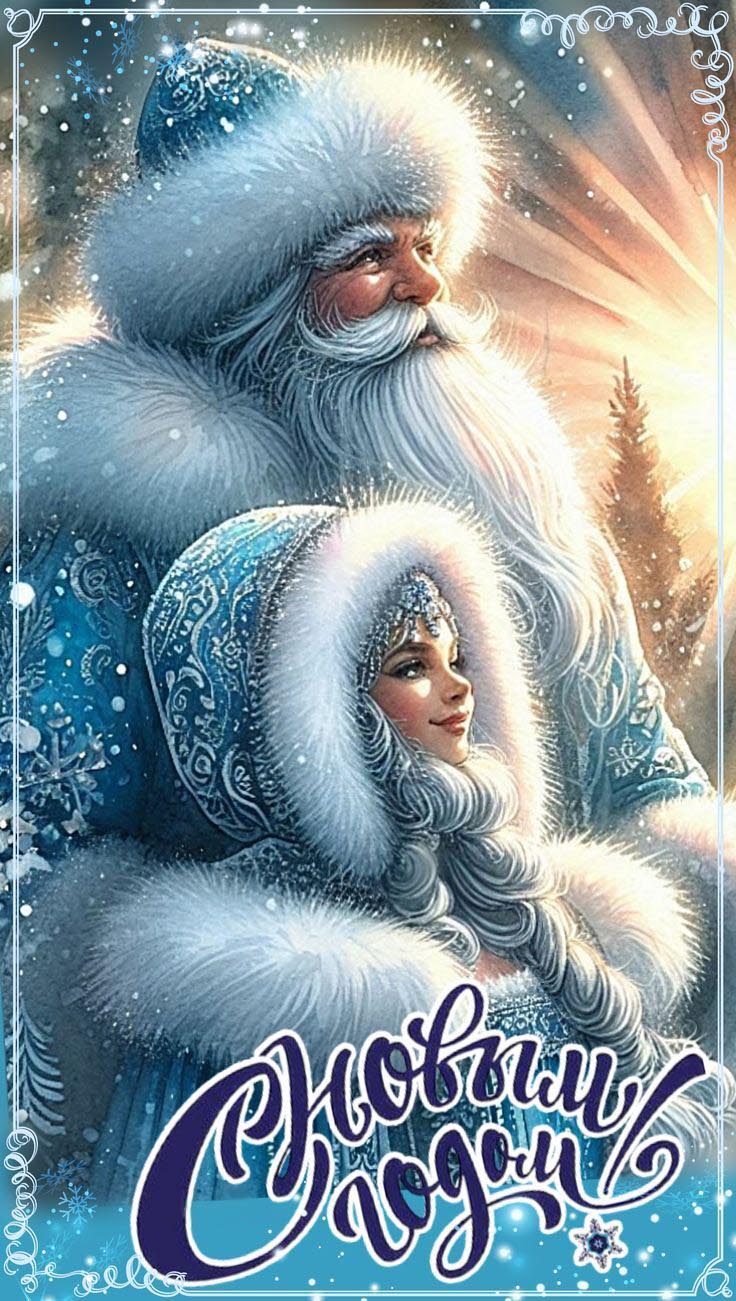 Открытка с Новым годом. Открытка с Новым годом.