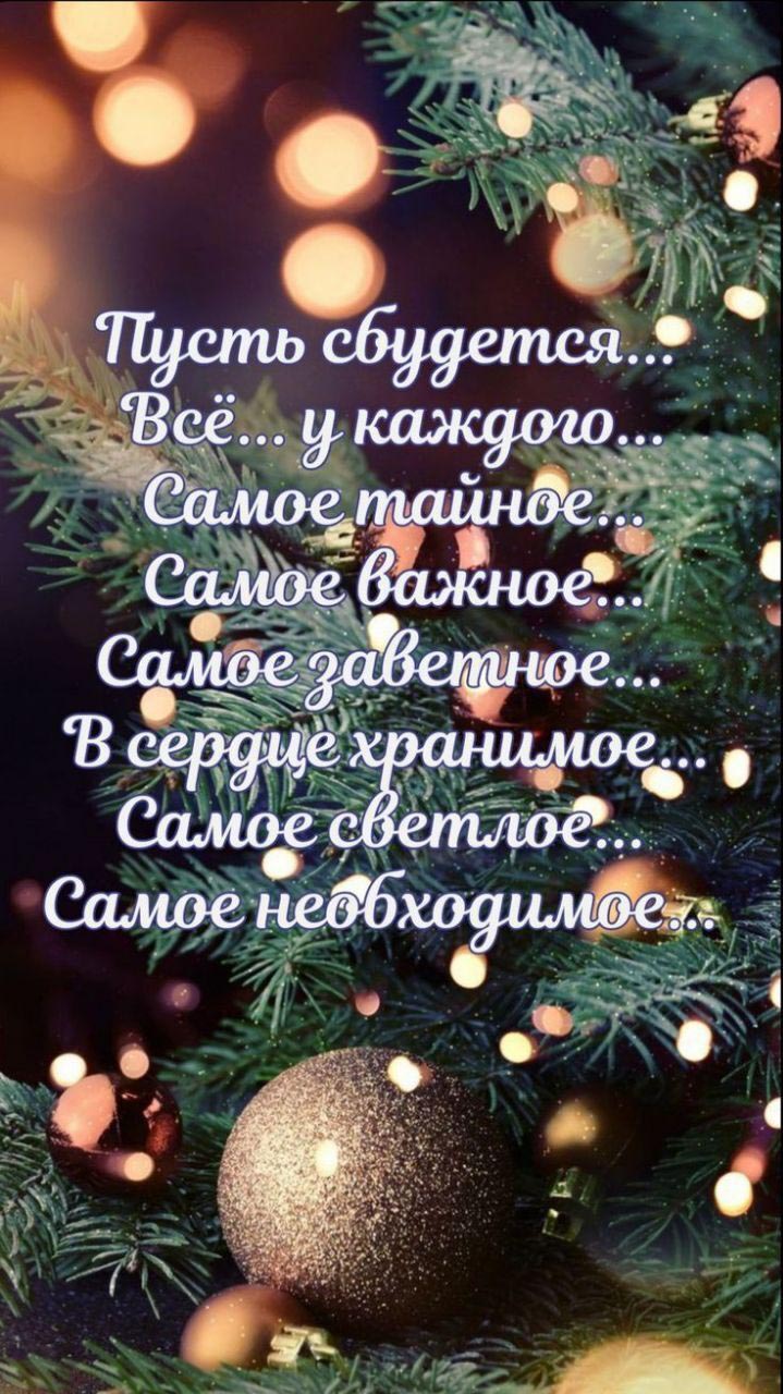 Открытка с Новым годом. Пожелания с Новым годом. Еловые веточки, новогодние шарики.