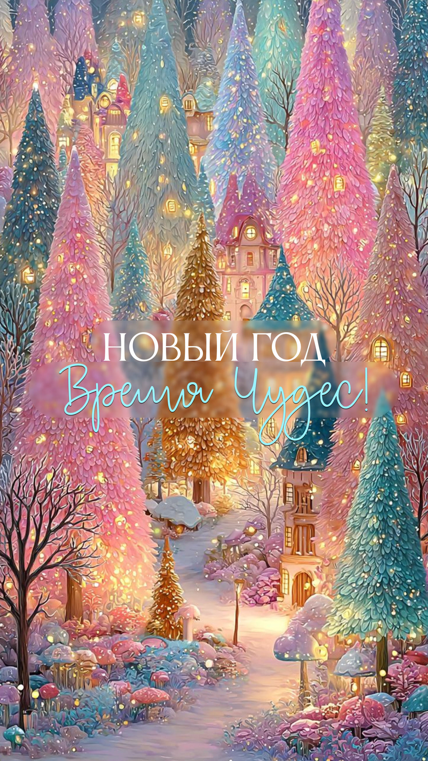 Открытка с Новым годом. Время чудес!