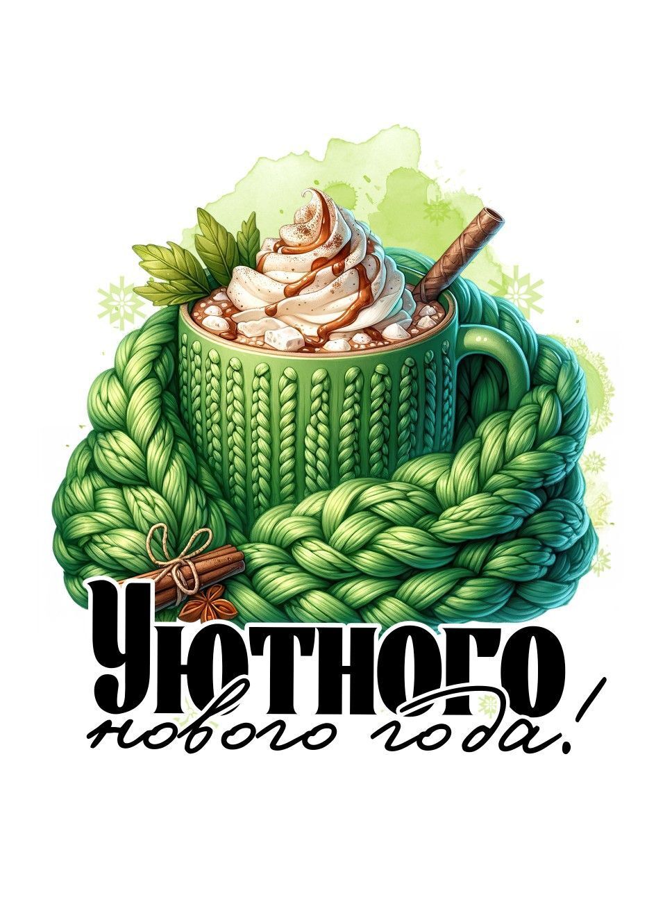 Открытка с Новым годом. Уютного нового года!