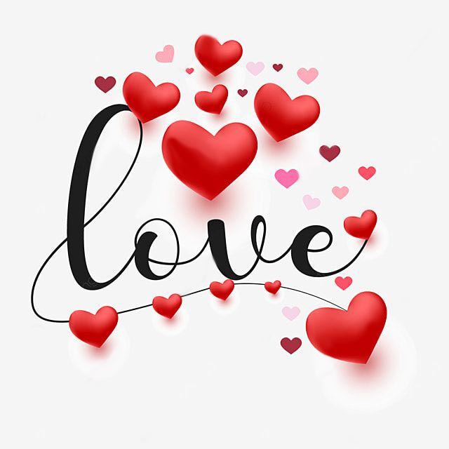 Открытка с днем Святого Валентина 14 февраля. Love и сердечки.