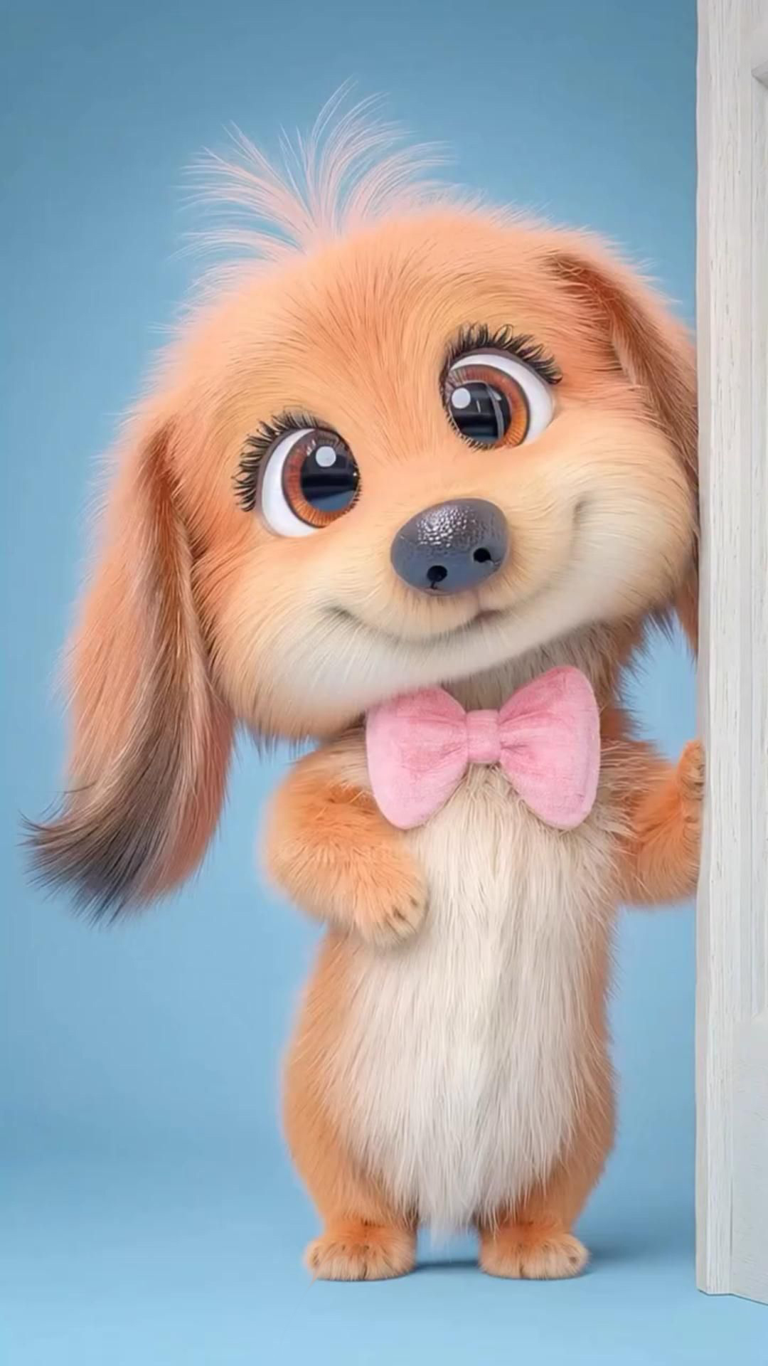 Открытка с добрым утром. Без текста. Милая собачка.