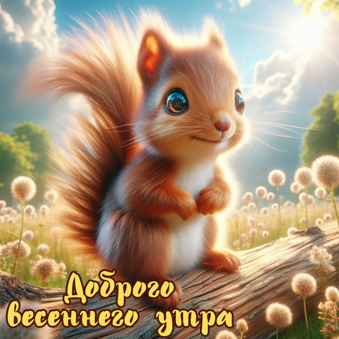 Открытка с добрым весенним утром.