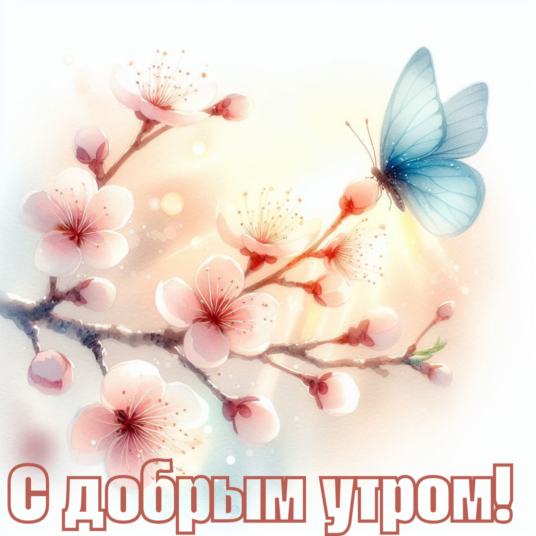 Открытка с добрым весенним утром.