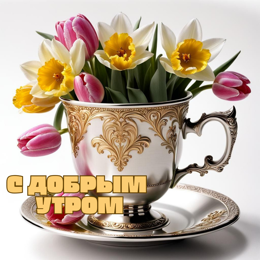 Открытка с добрым весенним утром.