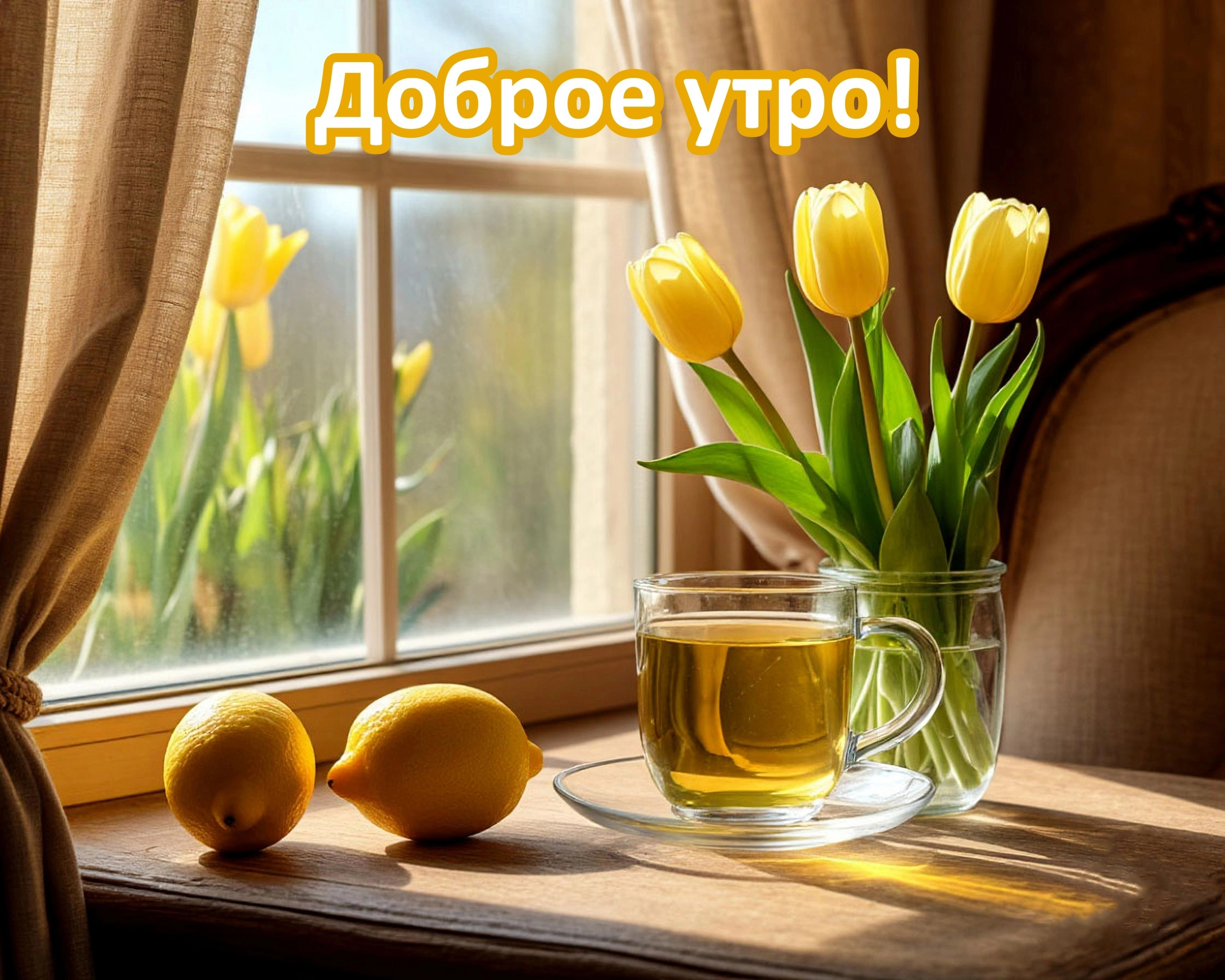 Открытка с добрым весенним утром.