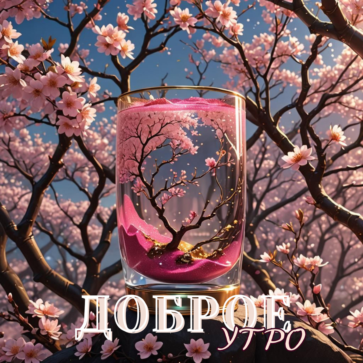 Открытка с добрым весенним утром.