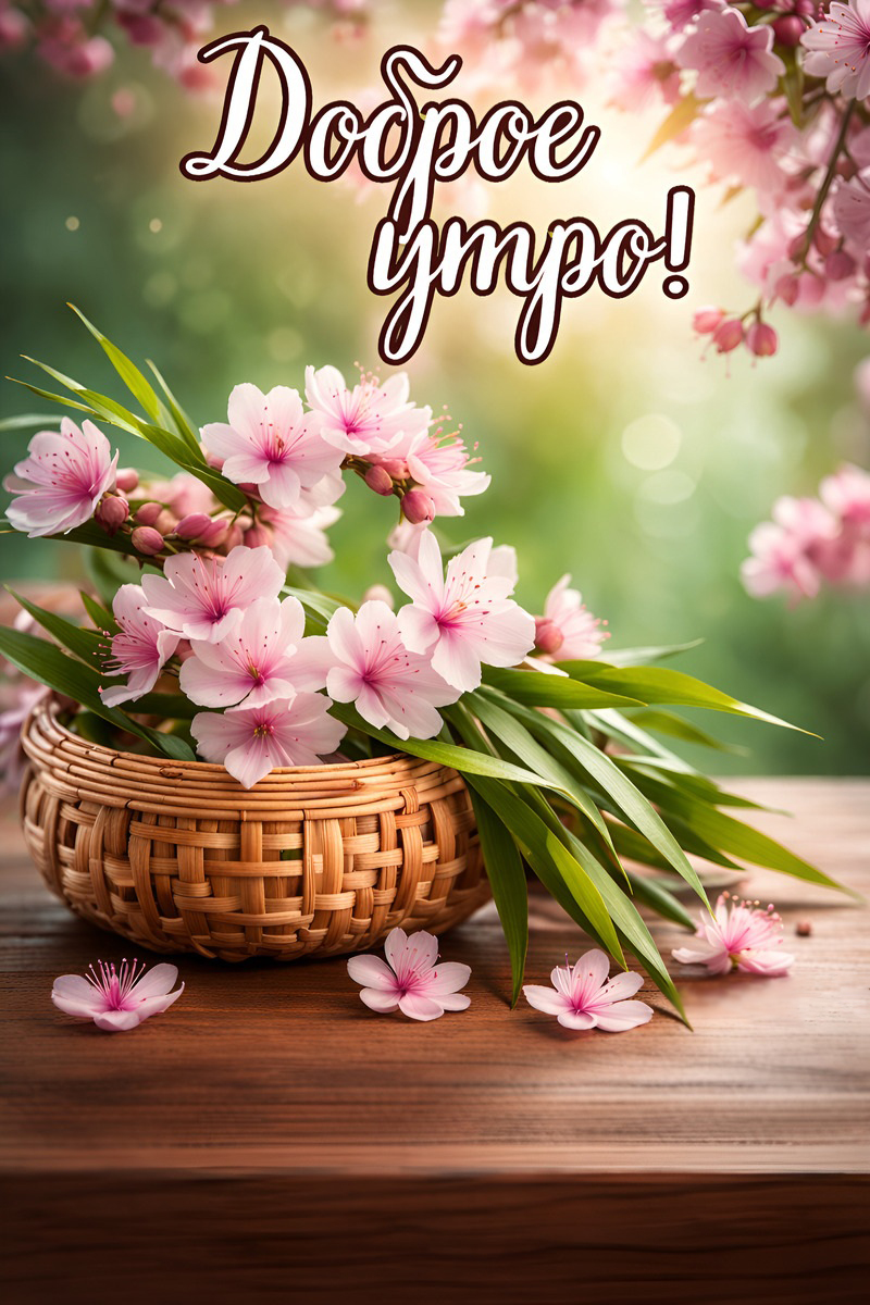 Открытка с добрым весенним утром.