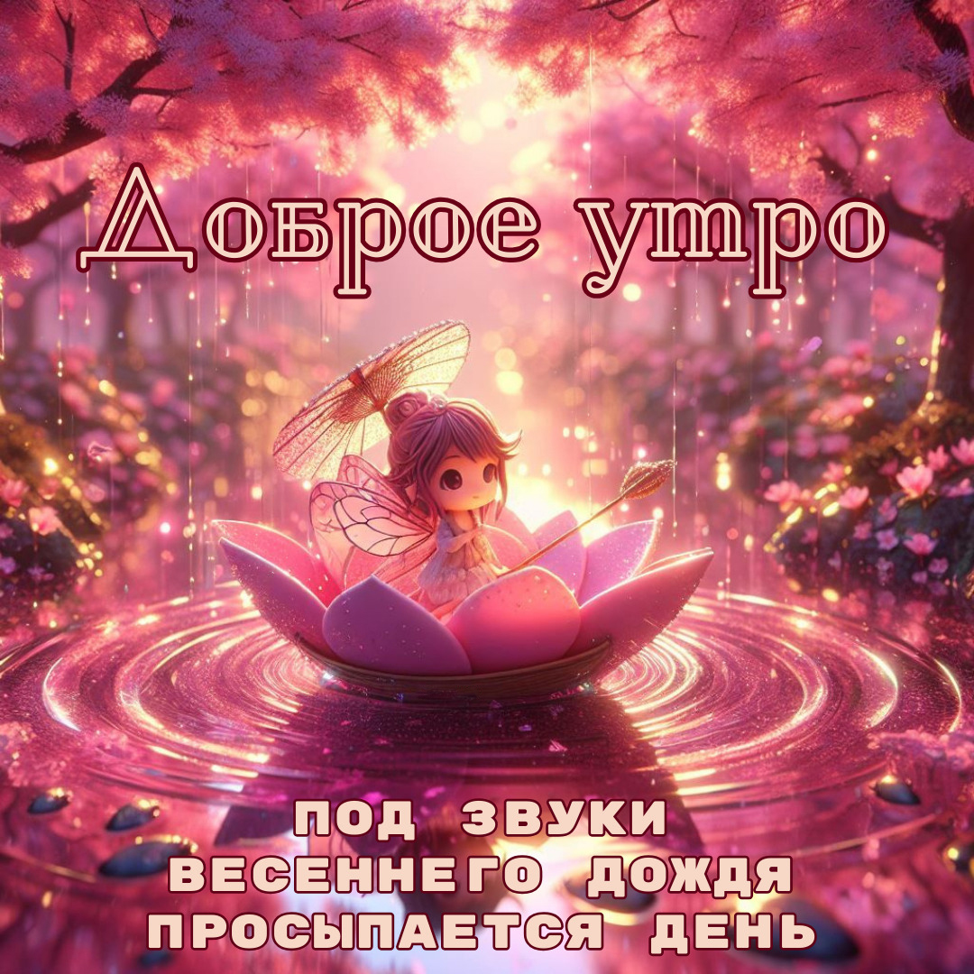 Открытка с добрым весенним утром.