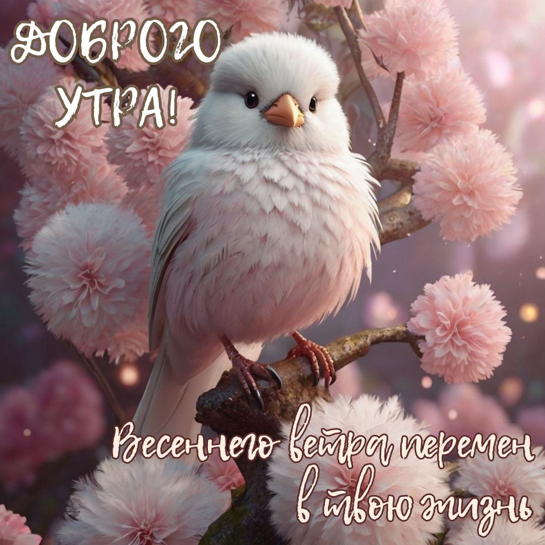 Открытка с добрым весенним утром.