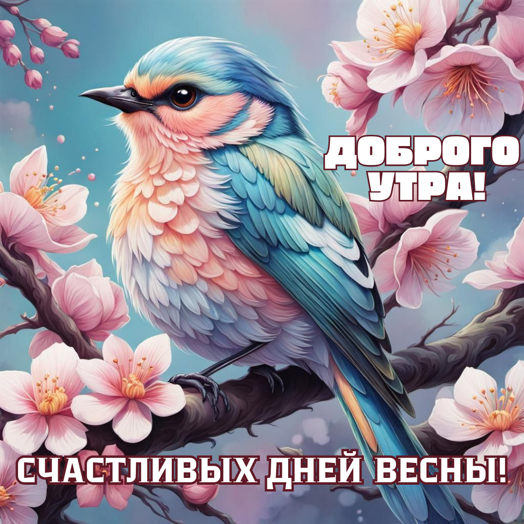 Открытка с добрым весенним утром.