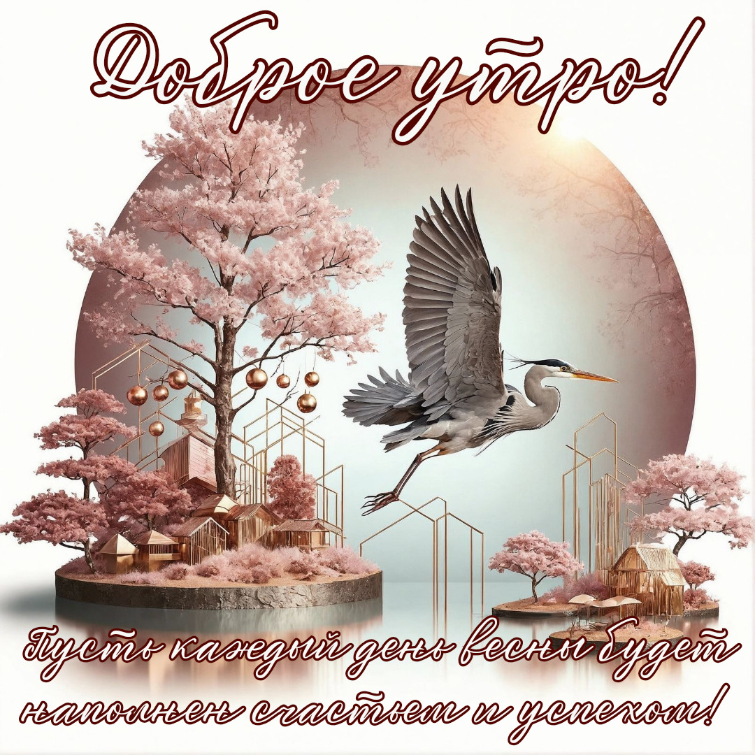 Открытка с добрым весенним утром.