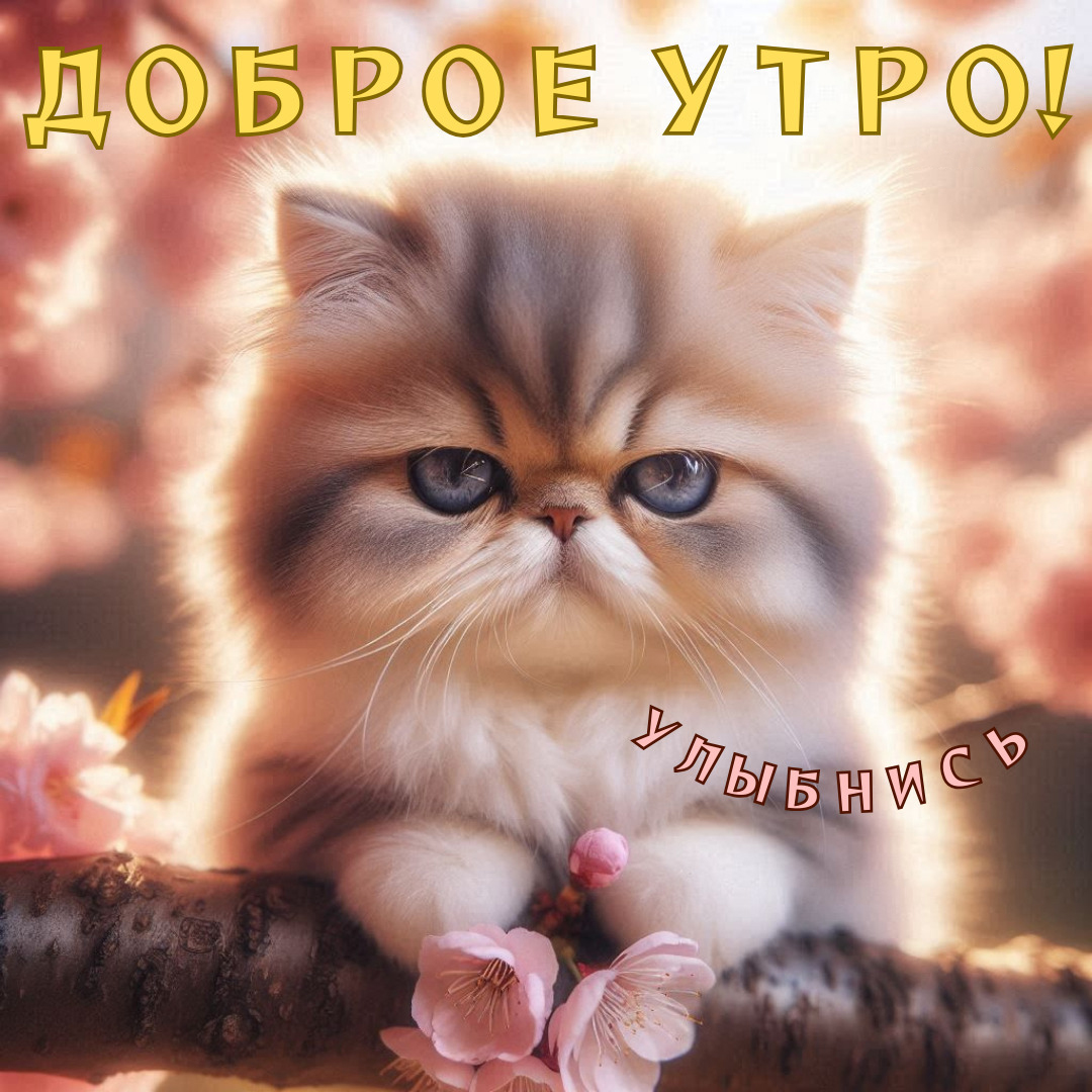 Открытка с добрым весенним утром.