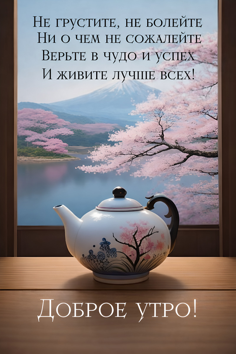 Открытка с добрым весенним утром.