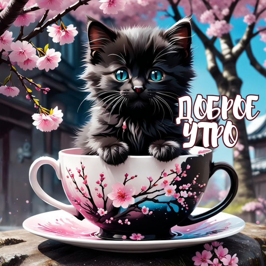 Открытка с добрым весенним утром.