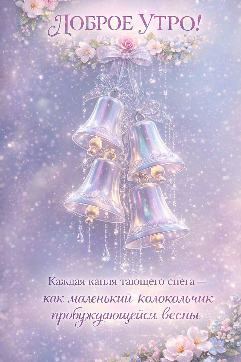 Открытка с добрым весенним утром.