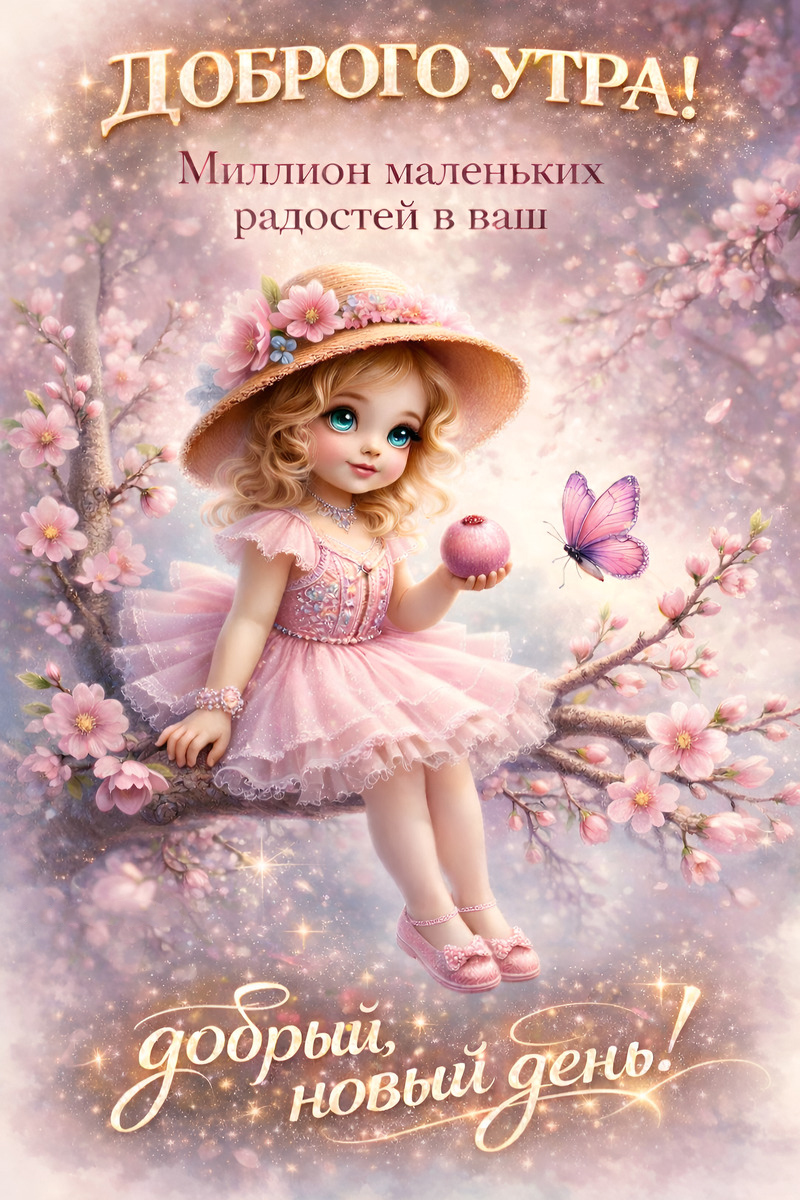 Открытка с добрым весенним утром.