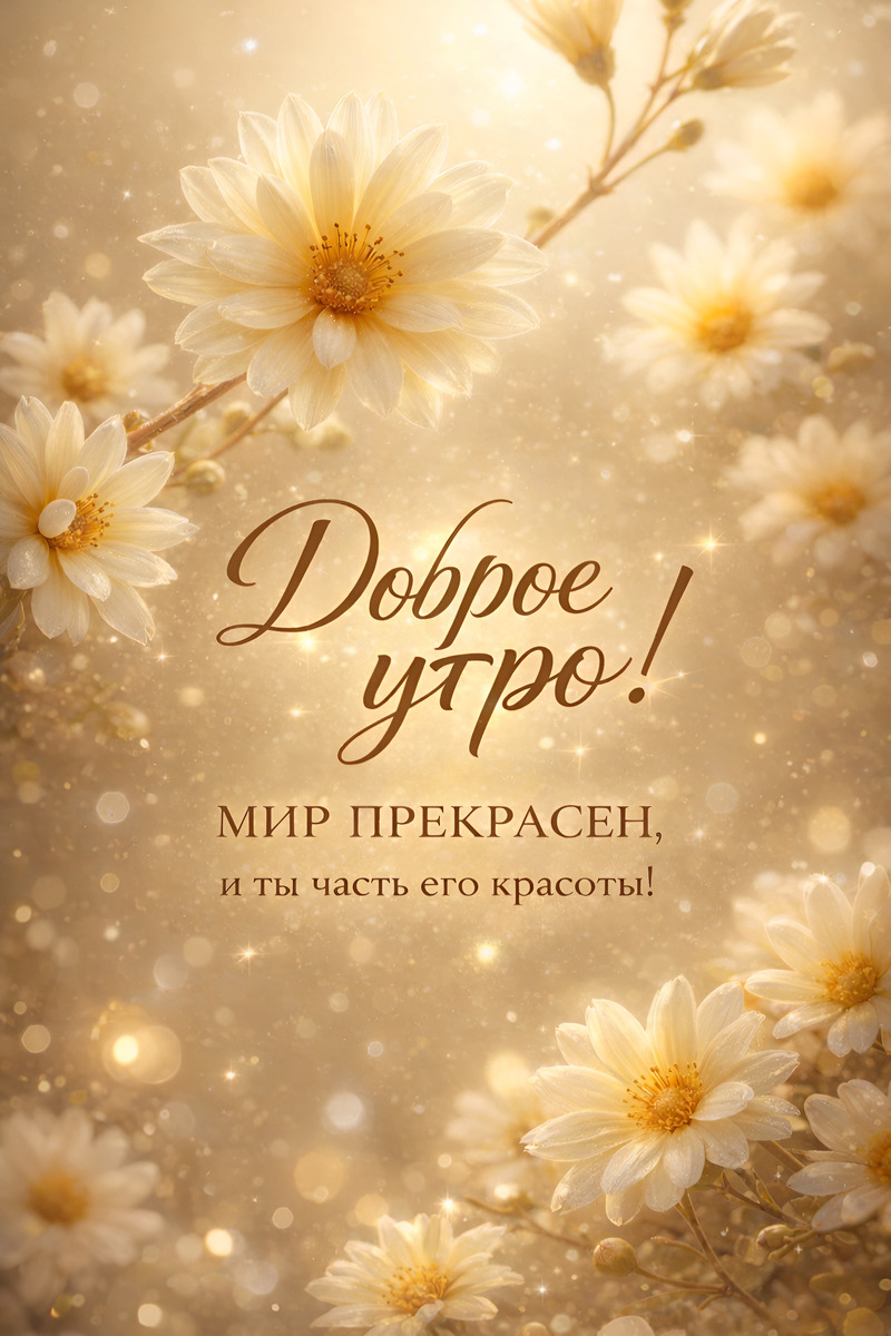 Открытка с добрым весенним утром.
