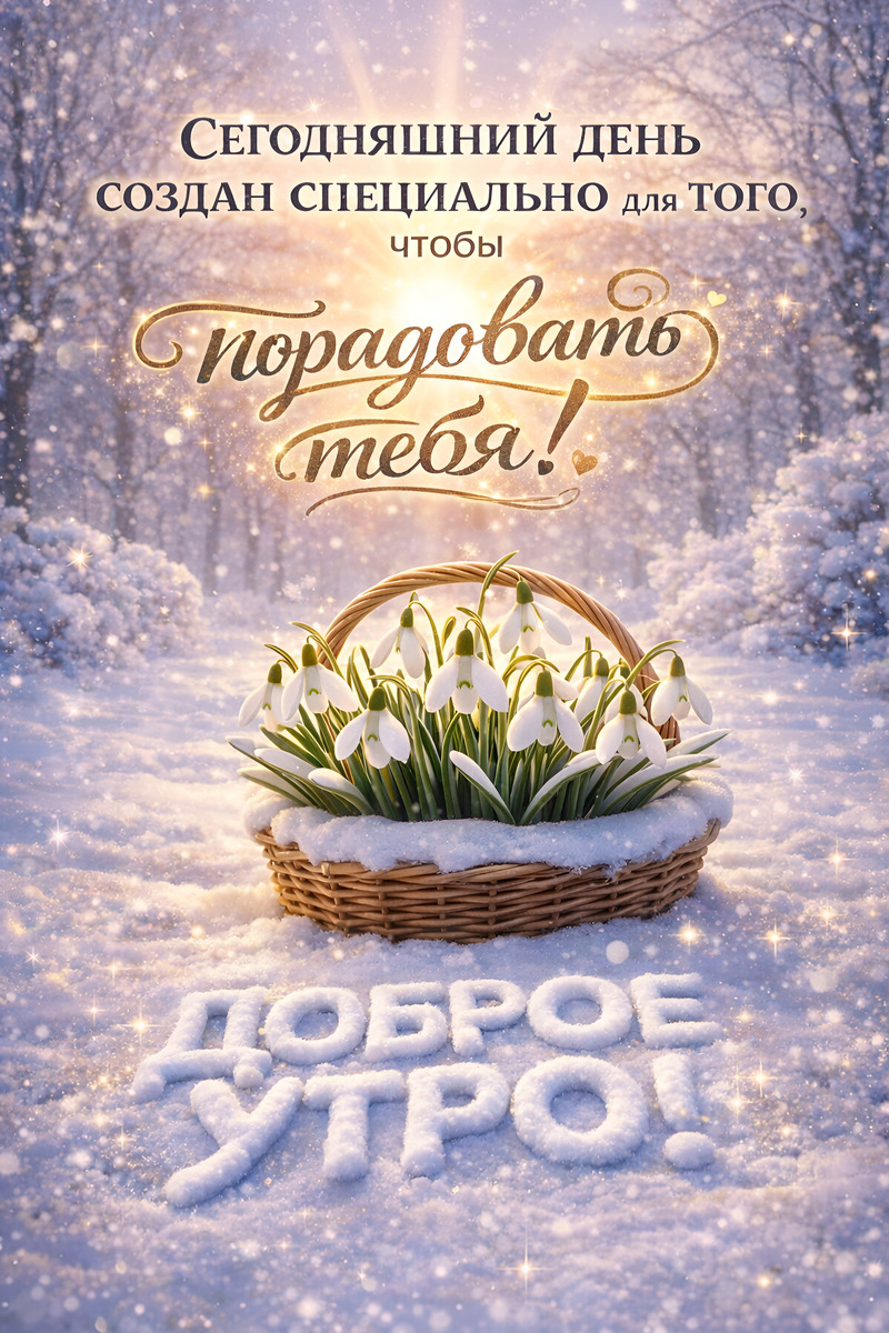 Открытка с добрым весенним утром.