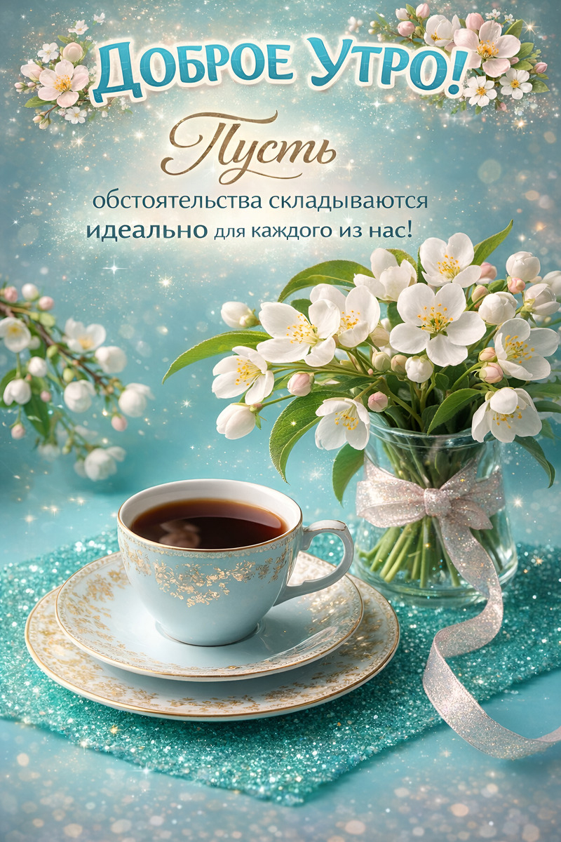 Открытка с добрым весенним утром.